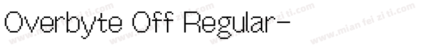 Overbyte Off Regular字体转换